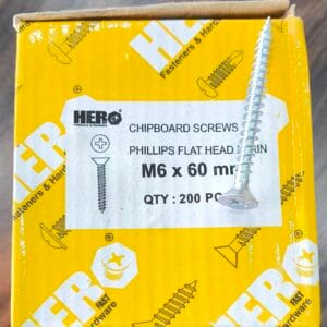 پیچ M6x60mm سفید