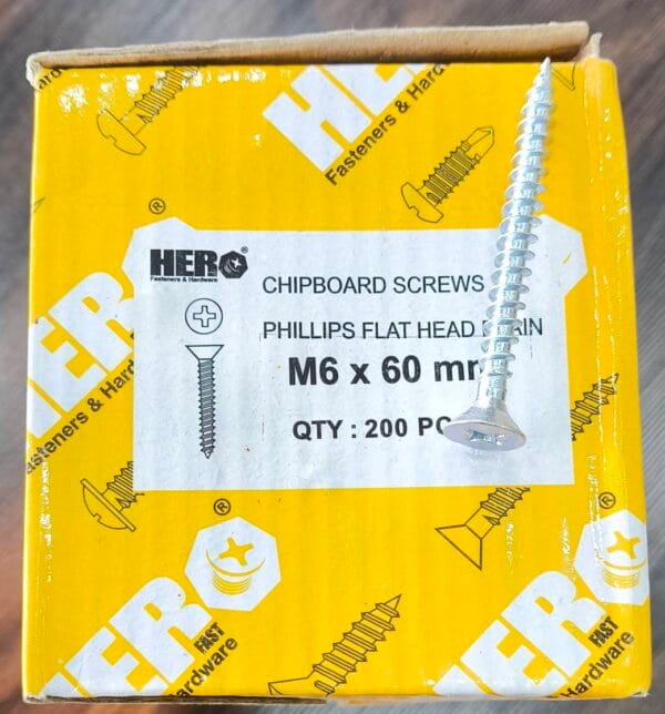 پیچ M6x60mm سفید